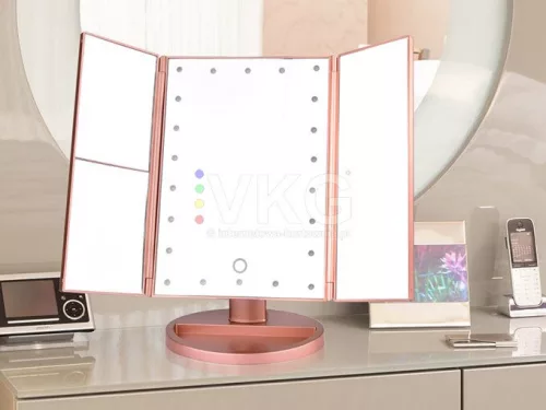 Kozmetikai tükör megvilágított 22 LED 2x 3x USB