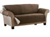 Üléshuzat, kanapévédő kétoldalas párna, 240X65cm barna és fehér
