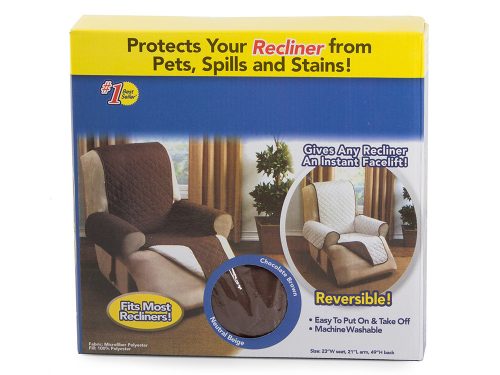 Üléshuzat, kanapévédő kétoldalas párna, 240X65cm barna és fehér