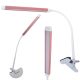 Asztali Led lámpa csiptetős fehér/rózsaszín