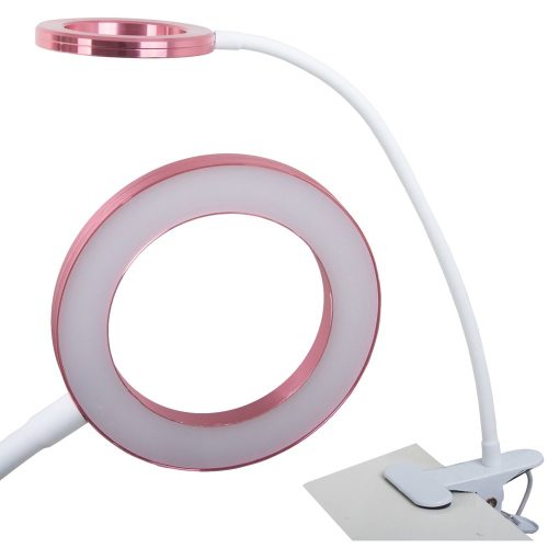 24 led-es asztali lámpa csíptetővel, rózsaszín