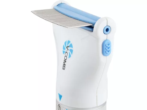 Aspirator electric cu pieptene pentru păduchi