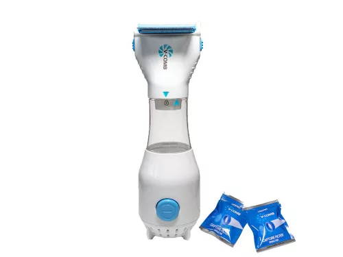 Aspirator electric cu pieptene pentru păduchi