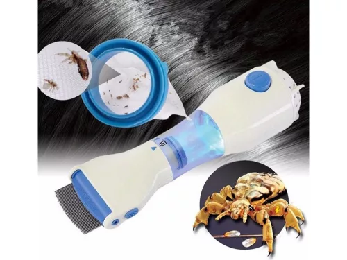 Aspirator electric cu pieptene pentru păduchi