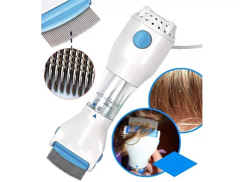 Aspirator electric cu pieptene pentru păduchi
