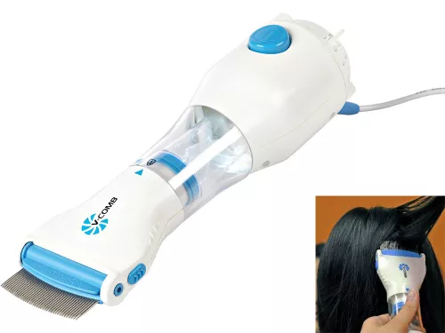 Aspirator electric cu pieptene pentru păduchi