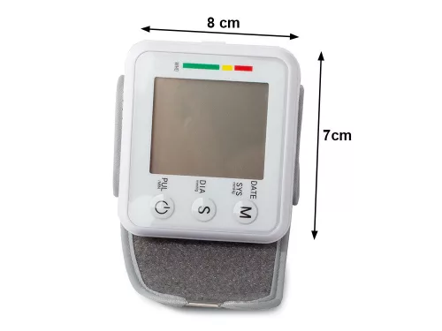 Elektronikus csuklós vérnyomásmérő LCD tokkal