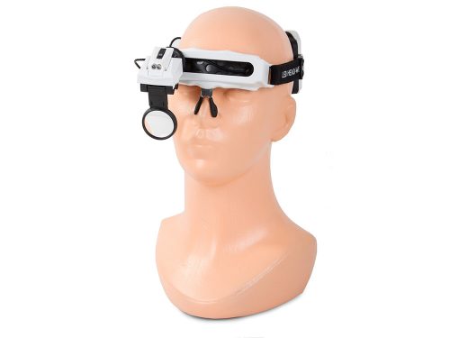 Nagyító fejre rögzíthető, LED világítással,  cserélhető lencsével 1x 1,5x 2x 2,5x 3,5x 5x 8x 20x