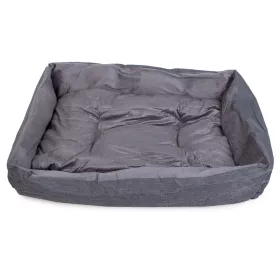   kutyaágy vízálló ágy kivehető párnával 80cm x 65cm x 12cm, szürke