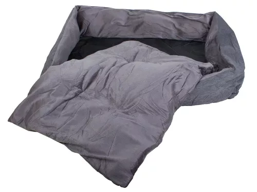kutyaágy vízálló ágy kivehető párnával 80cm x 65cm x 12cm, szürke
