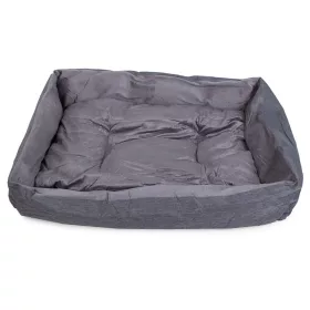  kutyaágy vízálló ágy kivehető párnával 80cm x 65cm x 12cm, szürke