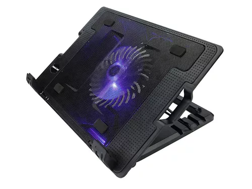 Hűtőpad és laptopállvány, LED fény, max 17 col