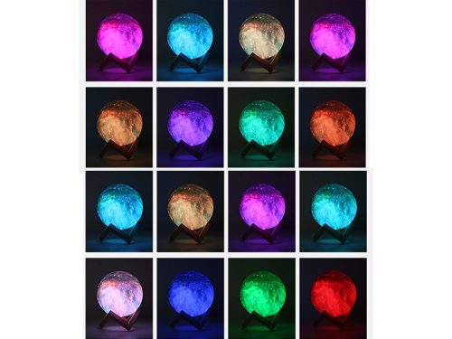 Éjszakai lámpa 3D RGB Hold fény távirányítóval, 15cm