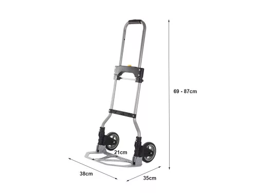 Molnárkocsi - Összecsukható lapos szállítókocsi max 70 kg