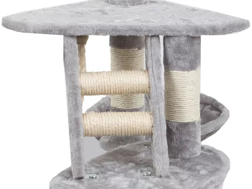 Casa de joaca si razuitor pentru pisici XXL 5, Verk Group, plus, gri, 119 cm