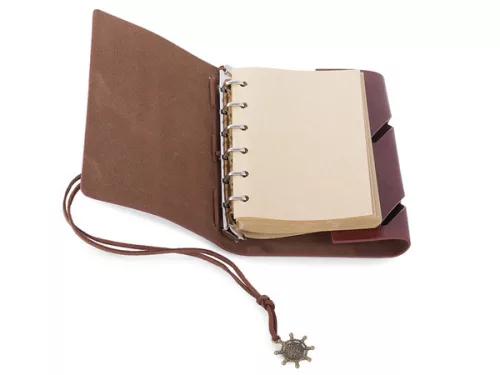 Jurnal de călătorie vintage, caiet 70 de foi 15cmX10cm, gri