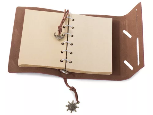 Jurnal de călătorie vintage, caiet 70 de foi 15cmX10cm, gri
