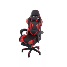Gamer forgószék, irodai fotel, lábtartóval, piros
