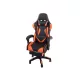 Gamer forgószék, irodai fotel, lábtartóval, narancs