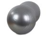 fitnesz 100cm széles gimnasztikai labda földimogyoró alakú pumpával, ezüst