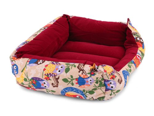 kutyaágy kutyafekhely 62cm x 53cm x 17cm, bagoly mintás