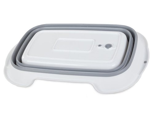Szilikon összecsukható lavór lefolyóval mosáshoz 40l