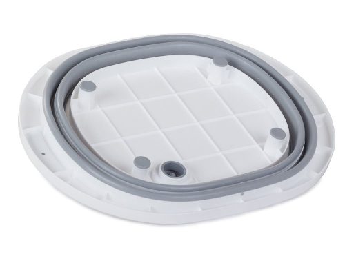 Összecsukható szilikon tál mosogató lefolyóval 5l