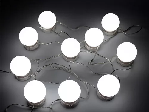 LED-es tükörlámpák sminkeléshez, 10 db