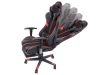 Irodai forgószék Gamer szék, lábtámasz, fekete/piros