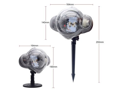 LED projektor karácsonyi diszkólabda, színes