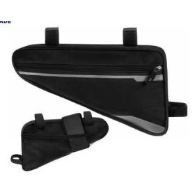 Kerékpártáska vázra rögzíthető, fekete/szürke