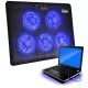 Laptop hűtő ventilátor, hűtőpad, fekete