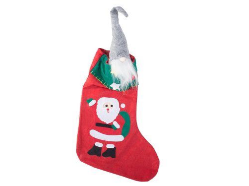 Karácsonyi harisnya Mikulás ajándékokhoz Mikulás táska