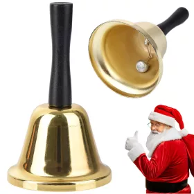 Mikulás harang fém arany díszítéssel