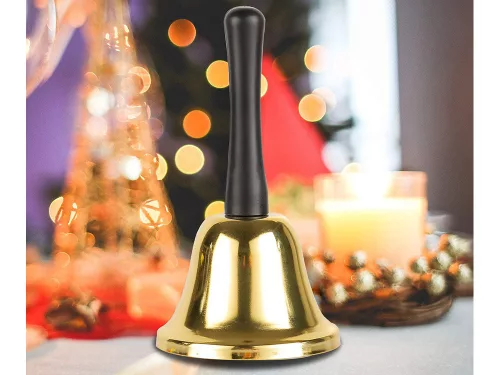 Mikulás harang fém arany díszítéssel