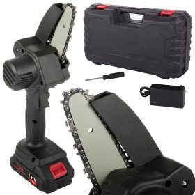   Akkumulátoros Láncfűrész, kézi fűrész, USB, bőröndben