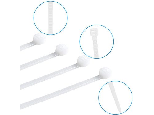 Kábelkötegelő, gyorskötöző 2,5x100 100 db fehér