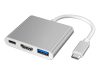 Adapter 3 az 1-ben hub usb-c usb 3.0 hdmi 4k