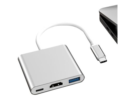 Adapter 3 az 1-ben hub usb-c usb 3.0 hdmi 4k