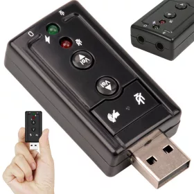   Külső Hangkártya usb 7.1 fejhallgató és mikrofon bemenettel