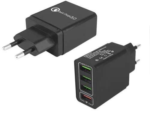 4xusb telefon gyorstöltő 3.0 hálózati töltő