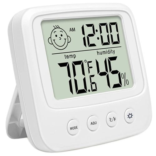 Hőmérő, nedvességmérő elektronikus belső óra