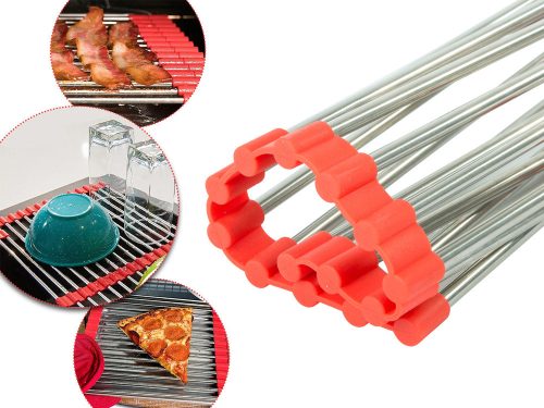 Többfunkciós összecsukható feltekerhető edényszárító