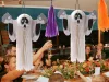 Szellem papír halloween szellem 3d hajtogatott papír dekoráció fehér 36cm