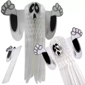   Szellem papír halloween szellem 3d hajtogatott papír dekoráció fehér 51cm