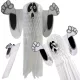 Szellem papír halloween szellem 3d hajtogatott papír dekoráció fehér 51cm