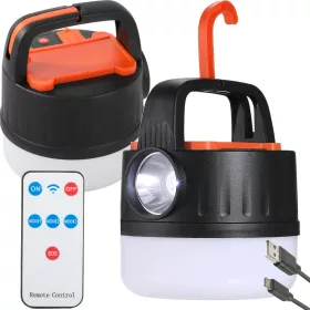   kempinglámpa újratölthető led usb turista napelem akasztőval