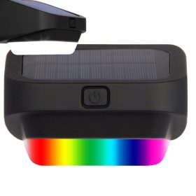   Napelemes kerti led lámpa rgb lépcsőhöz terasz kerítés alkony érzékelő