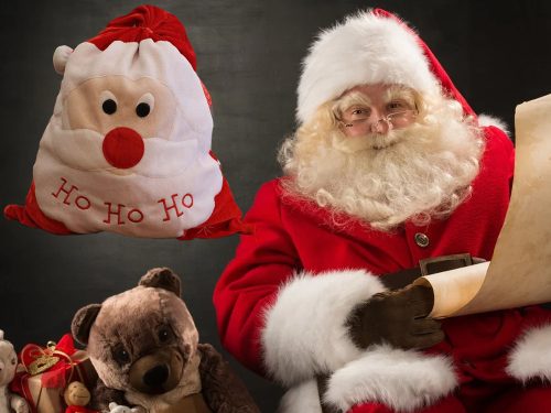 Mikulás karácsonyi táska ajándékoknak, nagy táska