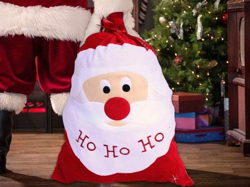 Mikulás karácsonyi táska ajándékoknak, nagy táska